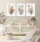Summer 3 Pcs Framed Floral Plants Wall Decor, Vintage Minimalist Wildflower Picture Posters, Colorful Country Flower Artwork, Abstract Watercolor Landscape Canvas Prints for Garden and Farmhouse Wall Decor